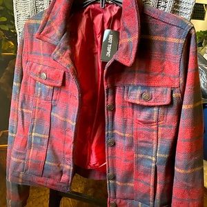 Plaid cropped jacket